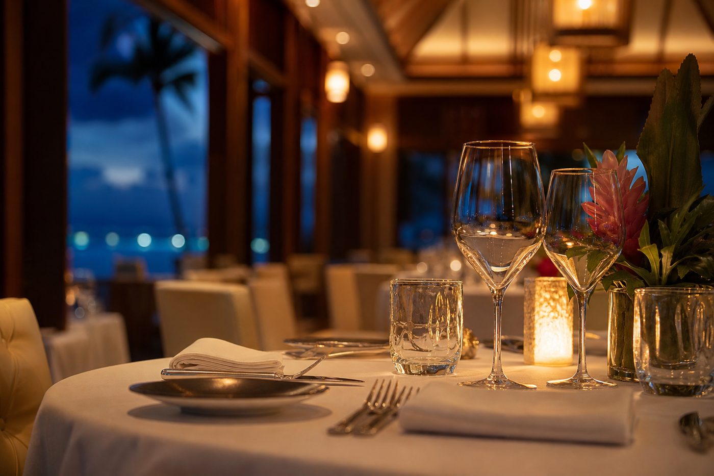 Elegant hospitality table setting